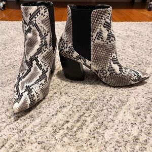 Snakeskin Ankle Boots